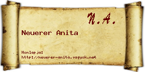 Neuerer Anita névjegykártya